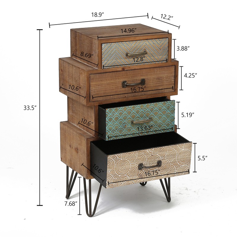 Cayden 33.27'' Tall 4 - Drawer Accent Chest