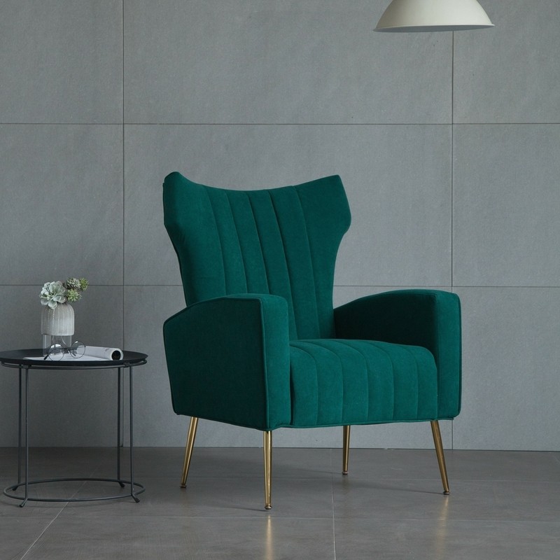 Cayleigh 27.5'' Wide Velvet Wingback Chair