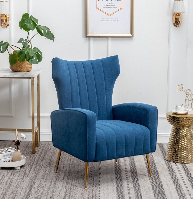 Cayleigh 27.5'' Wide Velvet Wingback Chair