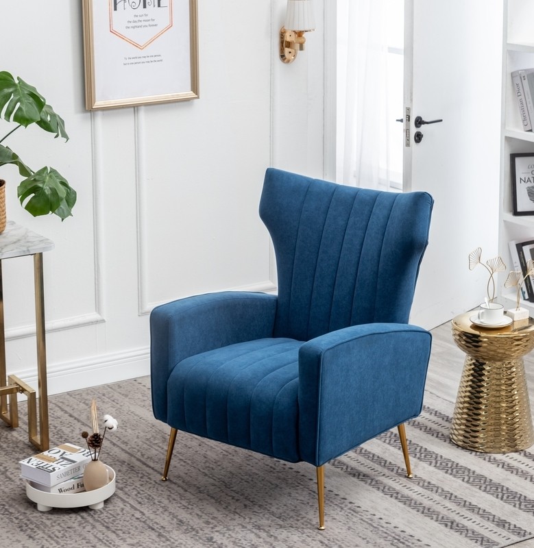 Cayleigh 27.5'' Wide Velvet Wingback Chair