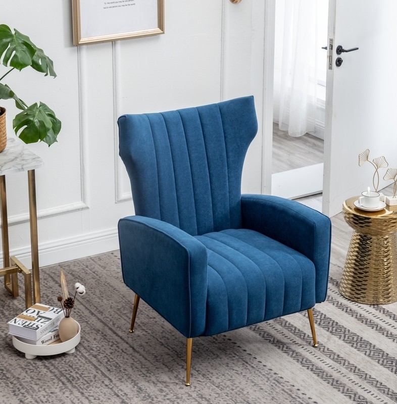 Cayleigh 27.5'' Wide Velvet Wingback Chair