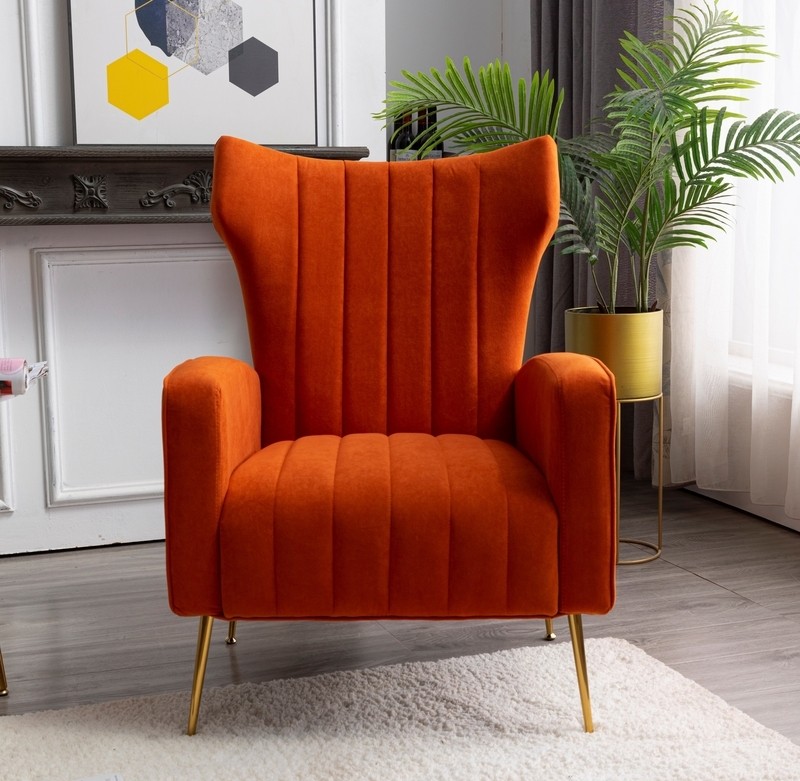 Cayleigh 27.5'' Wide Velvet Wingback Chair