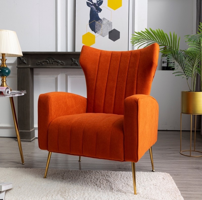 Cayleigh 27.5'' Wide Velvet Wingback Chair