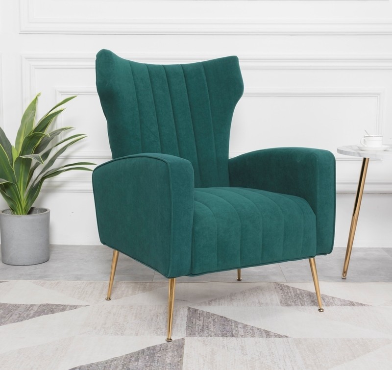 Cayleigh 27.5'' Wide Velvet Wingback Chair