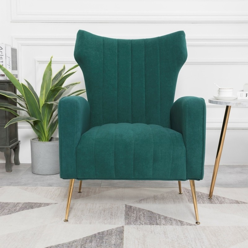 Cayleigh 27.5'' Wide Velvet Wingback Chair