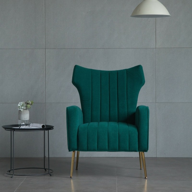 Cayleigh 27.5'' Wide Velvet Wingback Chair