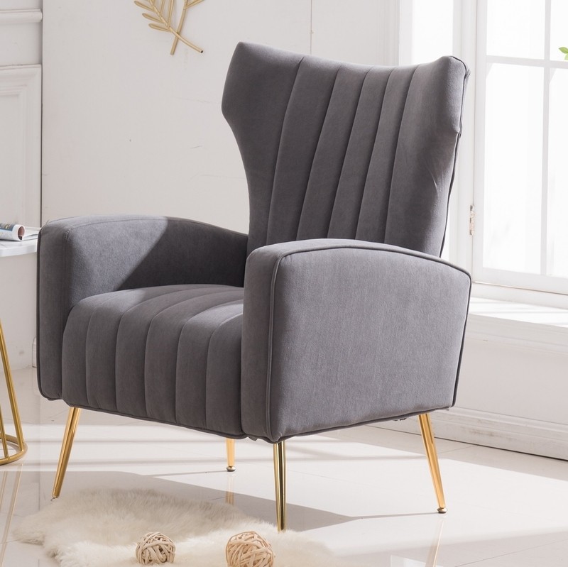 Cayleigh 27.5'' Wide Velvet Wingback Chair