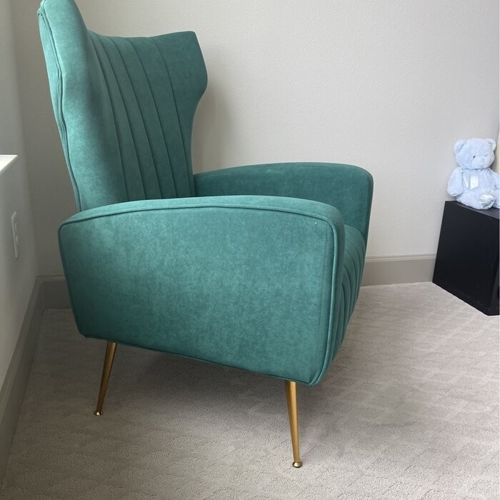 Cayleigh 27.5'' Wide Velvet Wingback Chair