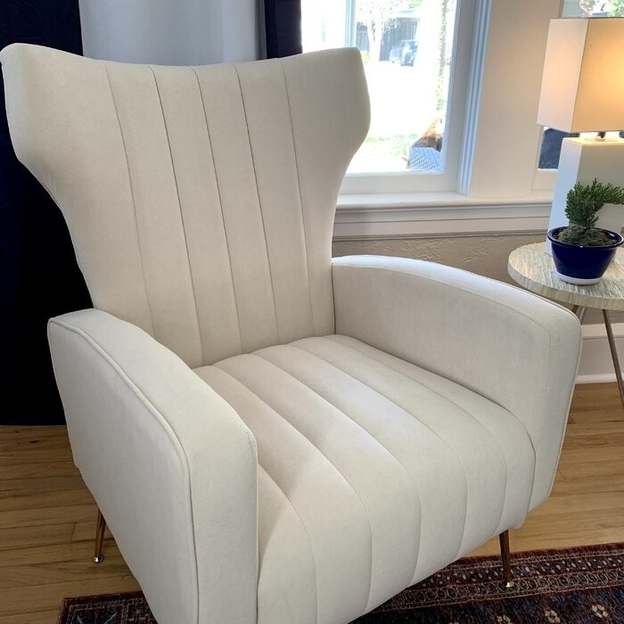 Cayleigh 27.5'' Wide Velvet Wingback Chair