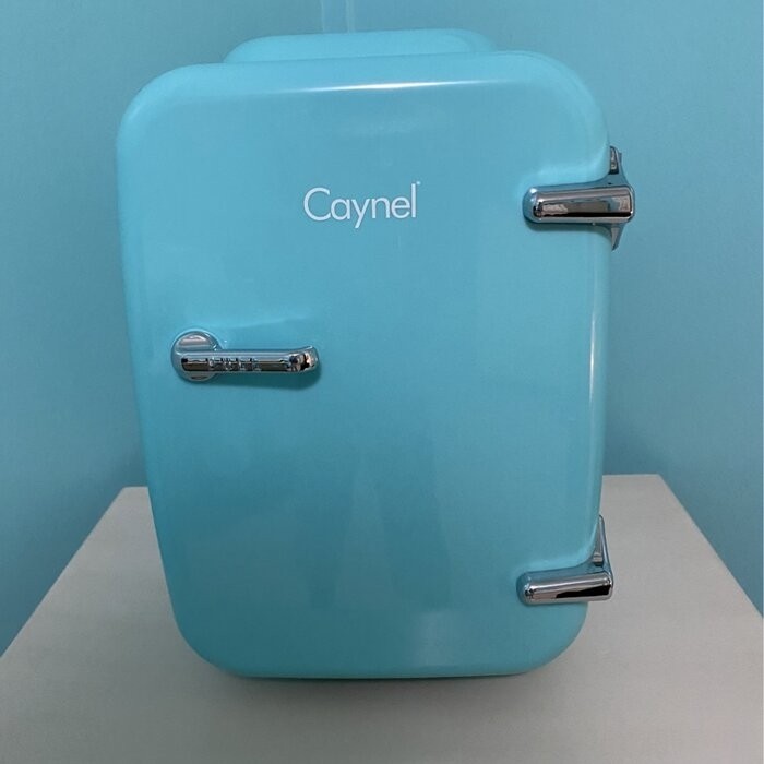 CAYNEL Outdoor Retro 0.14 Cubic Feet cu. ft. Countertop Mini Fridge