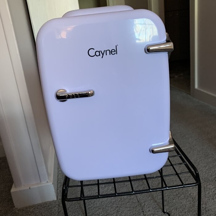 CAYNEL Outdoor Retro 0.14 Cubic Feet cu. ft. Countertop Mini Fridge