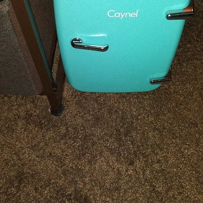 CAYNEL Outdoor Retro 0.14 Cubic Feet cu. ft. Countertop Mini Fridge