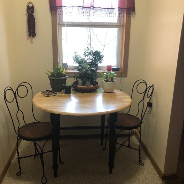 Cecelia Drop Leaf Solid Wood Dining Table
