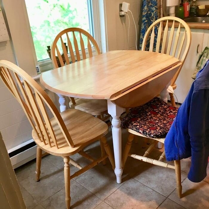 Cecelia Drop Leaf Solid Wood Dining Table