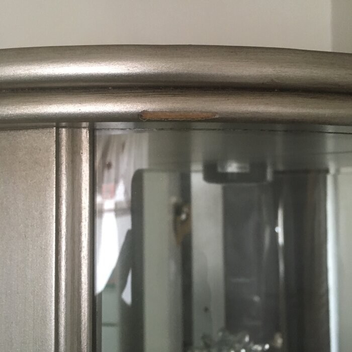 Chaquita 22'' Wide Mirrored Back Curio Cabinet with Lighting