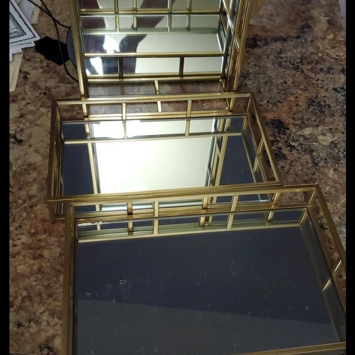 Ciaphus Nesting 3 Piece Vanity Tray Set