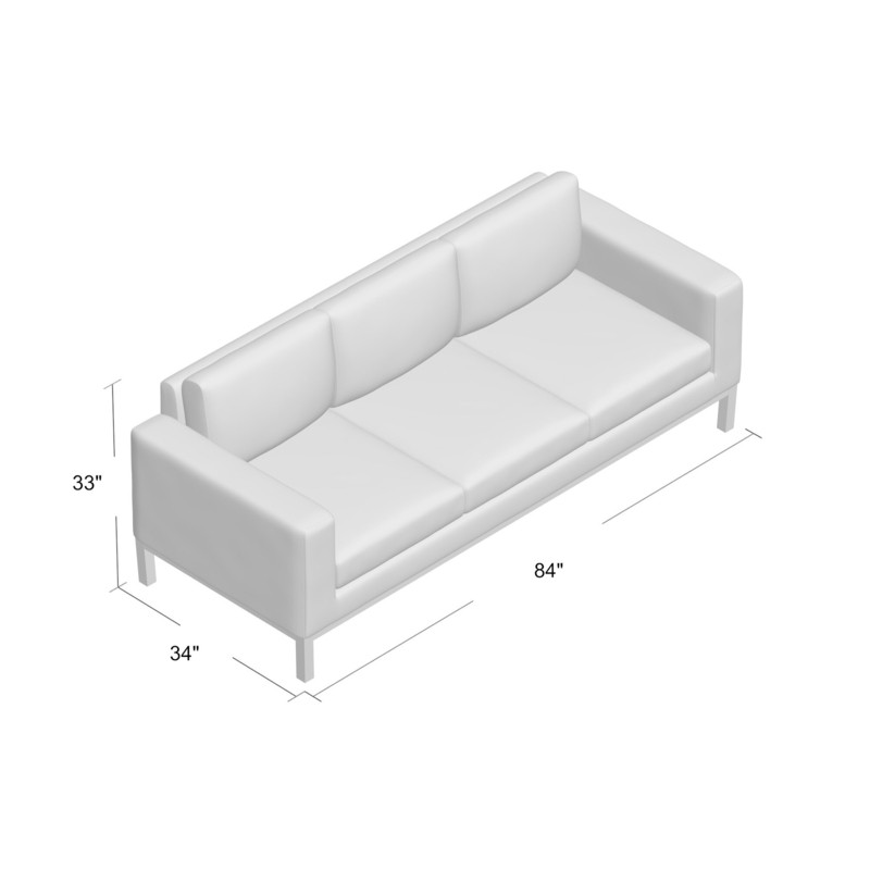 Clayton 83.47'' Square Arm Sofa