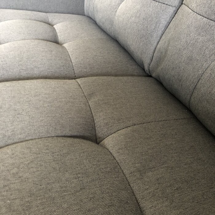 Clem 81" Wide Linen Reversible Sofa & Chaise with Ottoman
