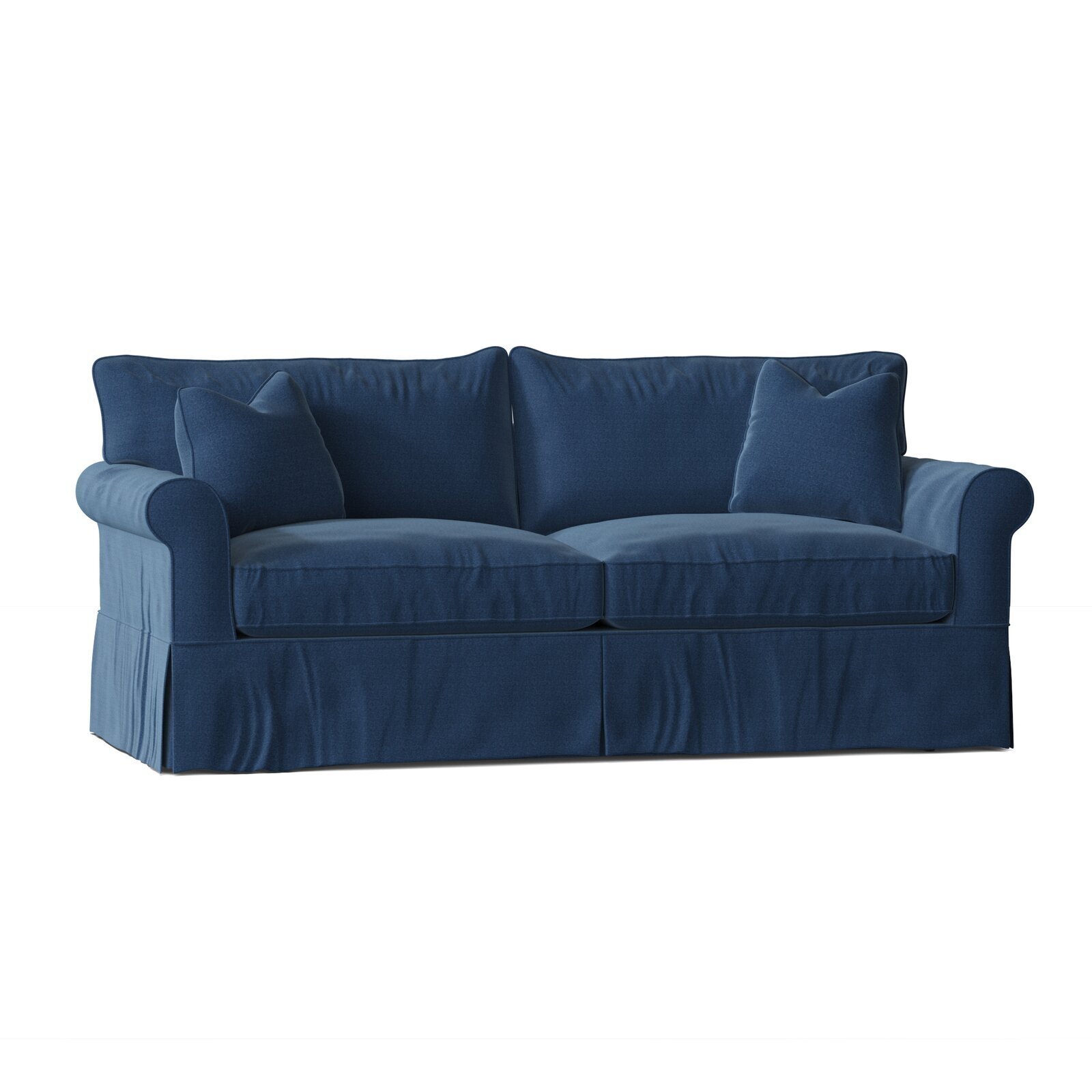 Amazon.com: 2 Piece Cotton Washed Heavy Denim Sofa Slipcover, Blue : Home &  Kitchen