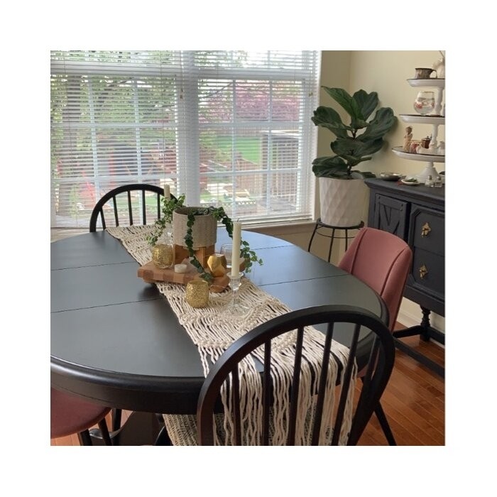Courtdale Butterfly Leaf Solid Wood Pedestal Dining Table