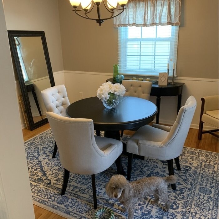 Courtdale Butterfly Leaf Solid Wood Pedestal Dining Table