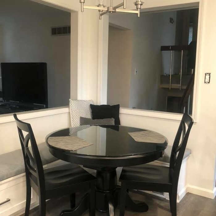 Courtdale Butterfly Leaf Solid Wood Pedestal Dining Table