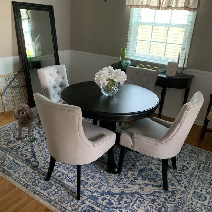 Courtdale Butterfly Leaf Solid Wood Pedestal Dining Table