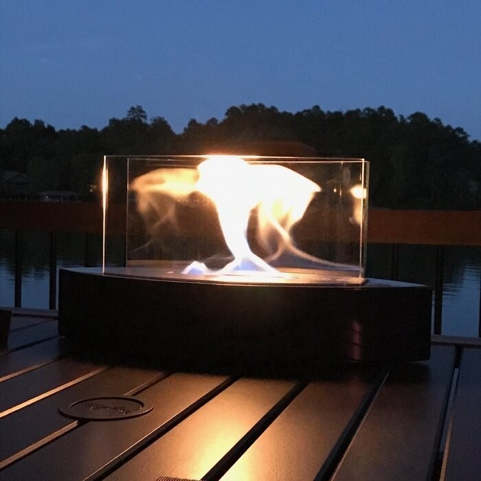 Craddock Bio-Ethanol Tabletop Fireplace with Flame Guard