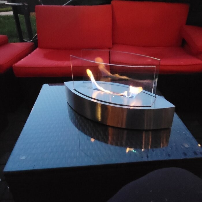 Craddock Bio-Ethanol Tabletop Fireplace with Flame Guard