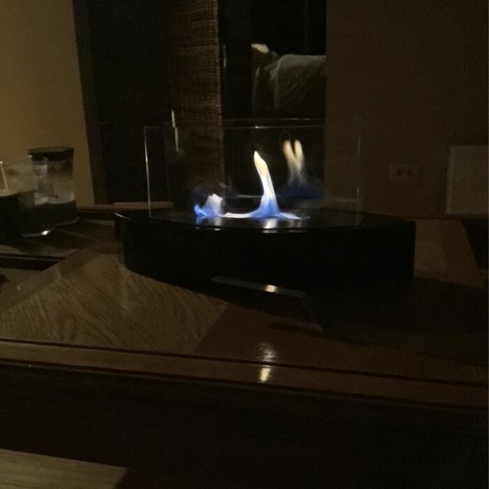 Craddock Bio-Ethanol Tabletop Fireplace with Flame Guard