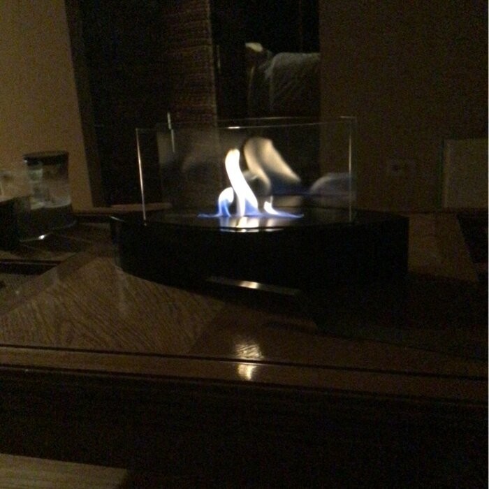 Craddock Bio-Ethanol Tabletop Fireplace with Flame Guard