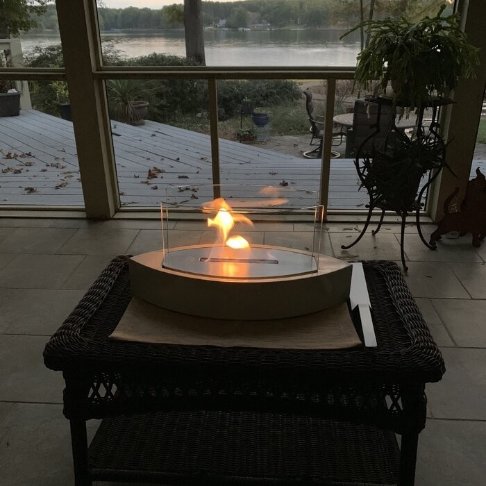Craddock Bio-Ethanol Tabletop Fireplace with Flame Guard