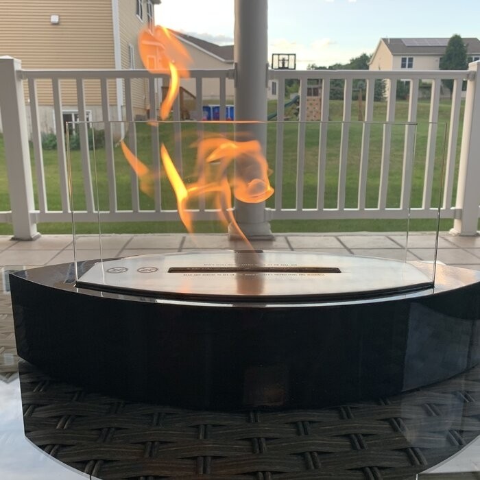 Craddock Bio-Ethanol Tabletop Fireplace with Flame Guard