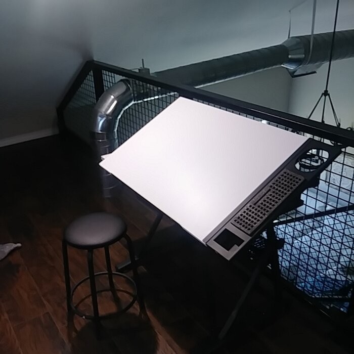 Crase Height Adjustable Drafting Table and Chair Set