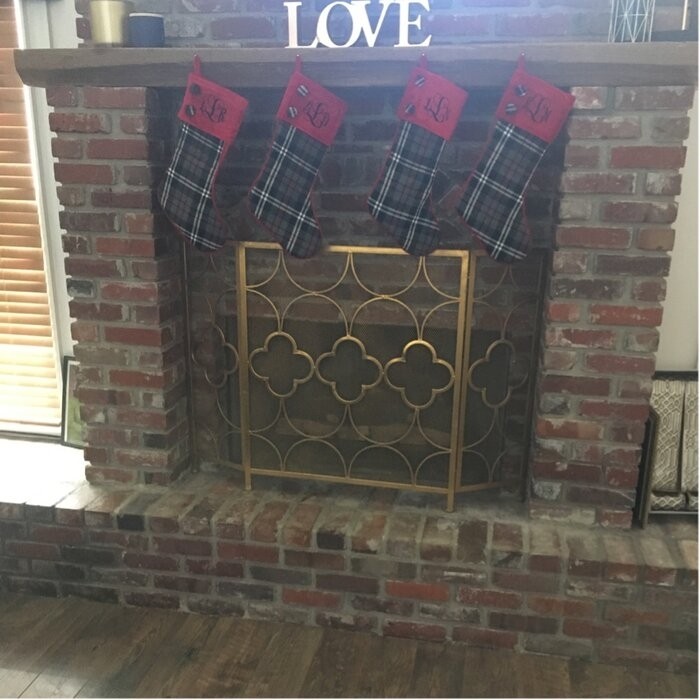 Danen 3 Panel Iron Fireplace Screen