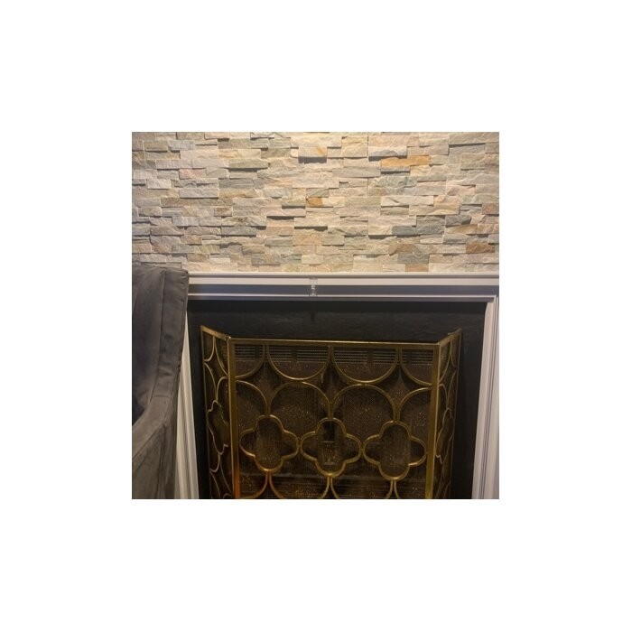 Danen 3 Panel Iron Fireplace Screen