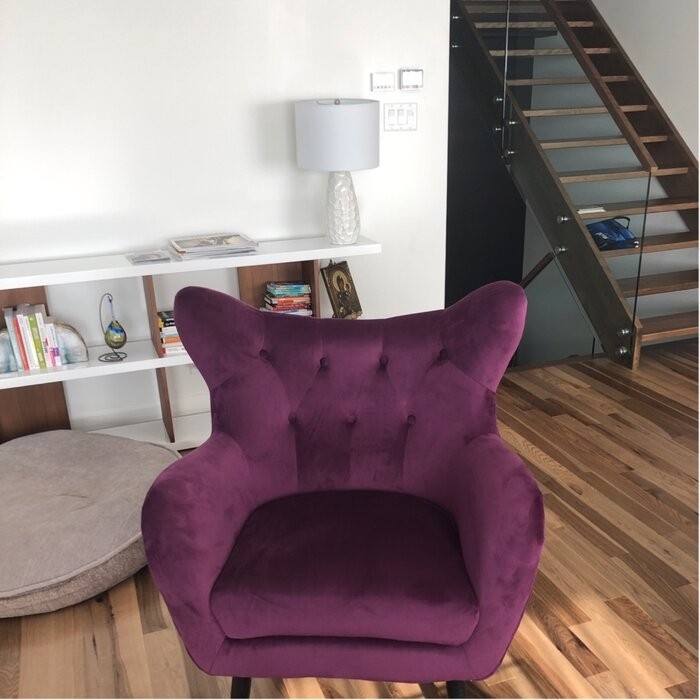 Danney 30'' Wide Tufted Velvet Wingback Chair