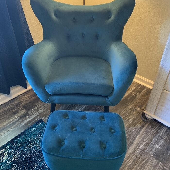 Danney 30'' Wide Tufted Velvet Wingback Chair