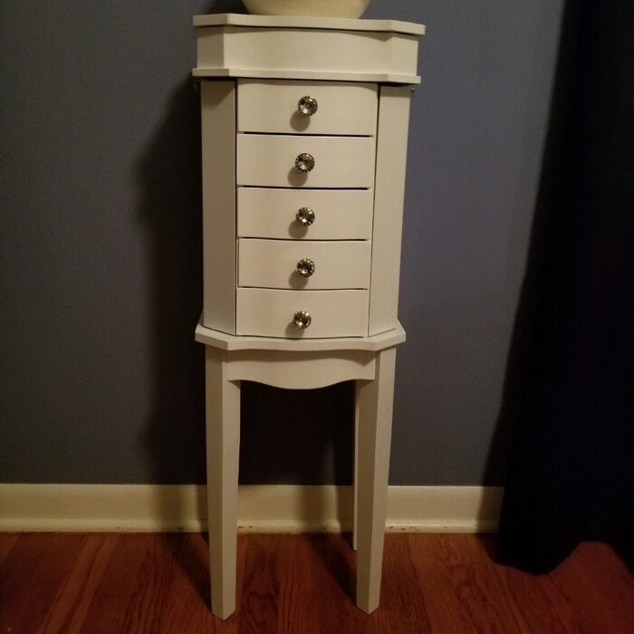 Dario 11.75'' Wide Jewelry Armoire with Mirror