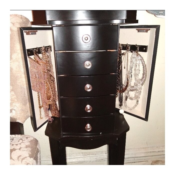 Dario 11.75'' Wide Jewelry Armoire with Mirror