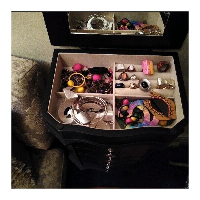Dario 11.75'' Wide Jewelry Armoire with Mirror