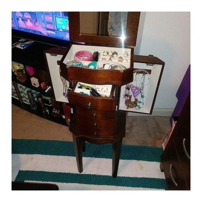 Dario 11.75'' Wide Jewelry Armoire with Mirror