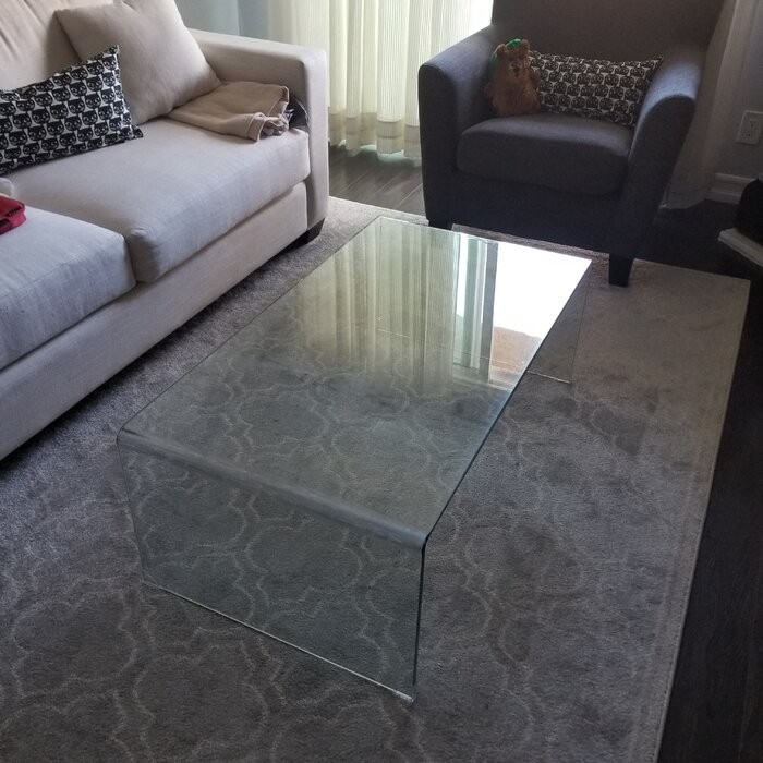 Dasher Glass Sled Coffee Table