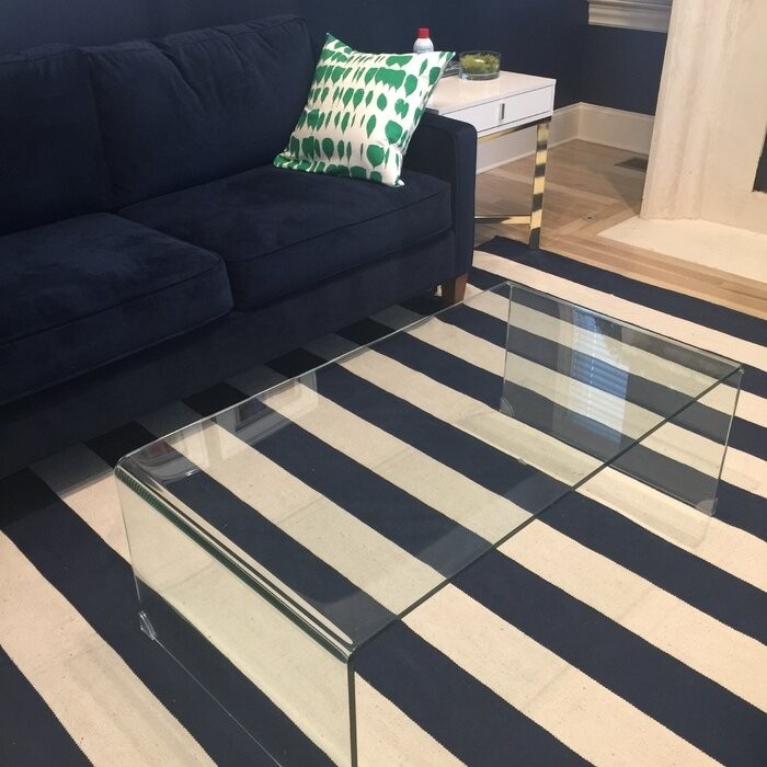 Dasher Glass Sled Coffee Table