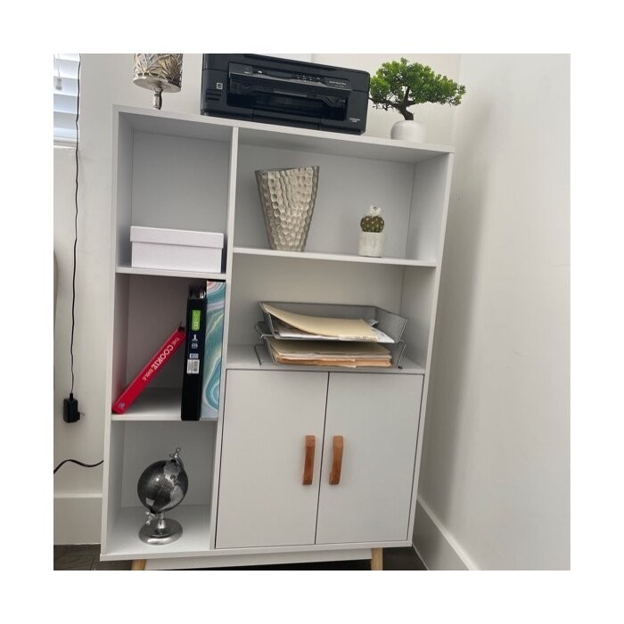 Davinee 46.85'' H x 31.49'' W Wood Standard Bookcase