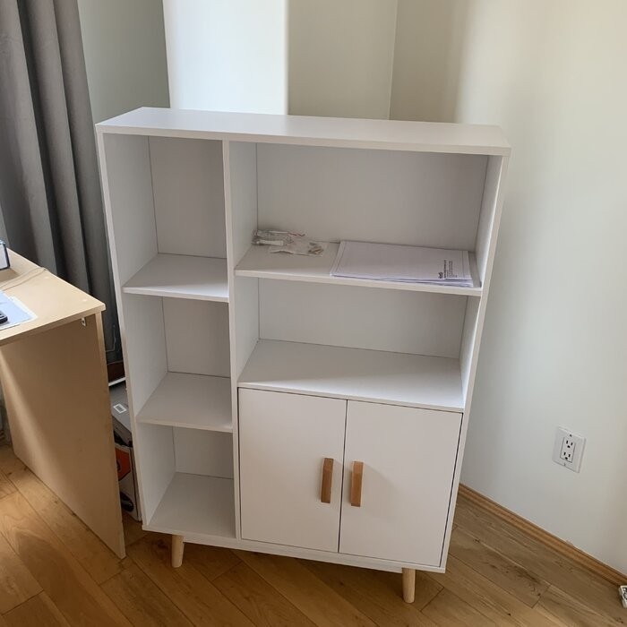 Davinee 46.85'' H x 31.49'' W Wood Standard Bookcase