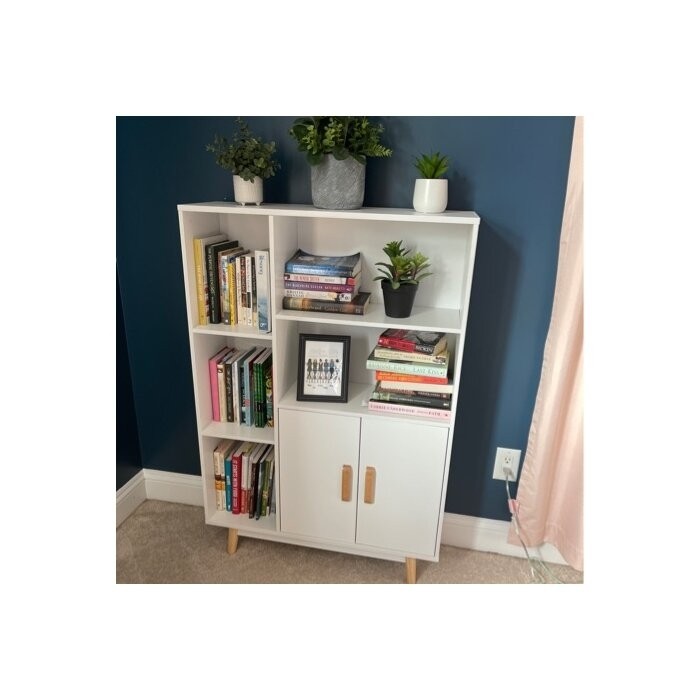 Davinee 46.85'' H x 31.49'' W Wood Standard Bookcase