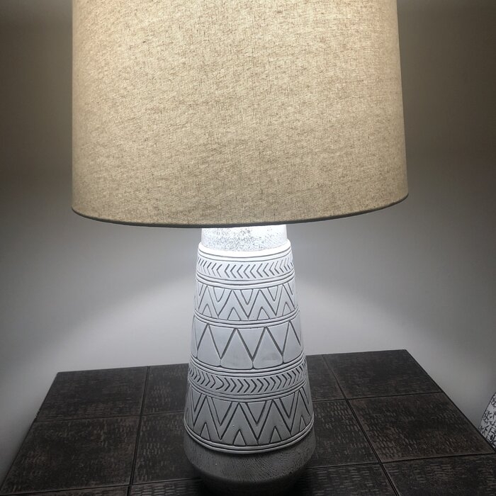 Dax 26" White/Brown Table Lamp