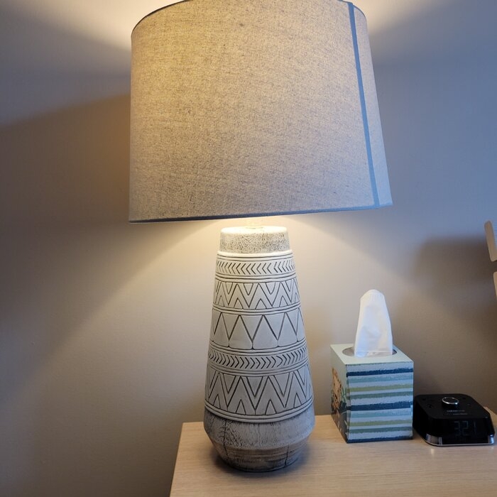 Dax 26" White/Brown Table Lamp