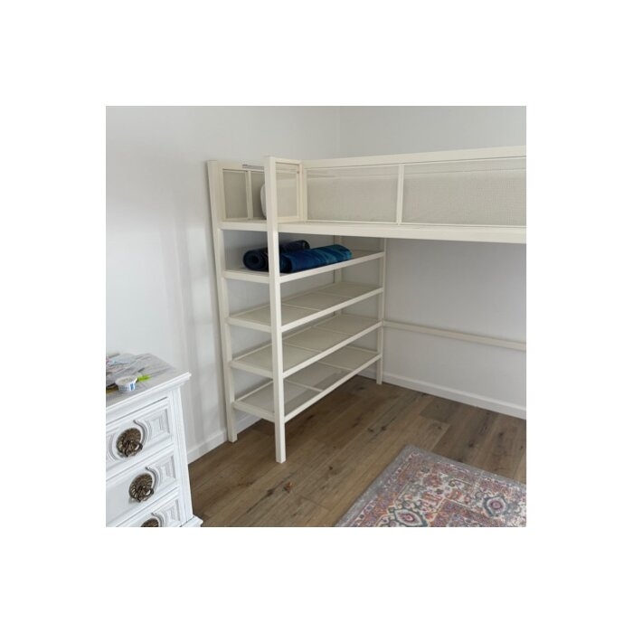 Debbi Twin Loft Bed with Bookcase by Harriet Bee